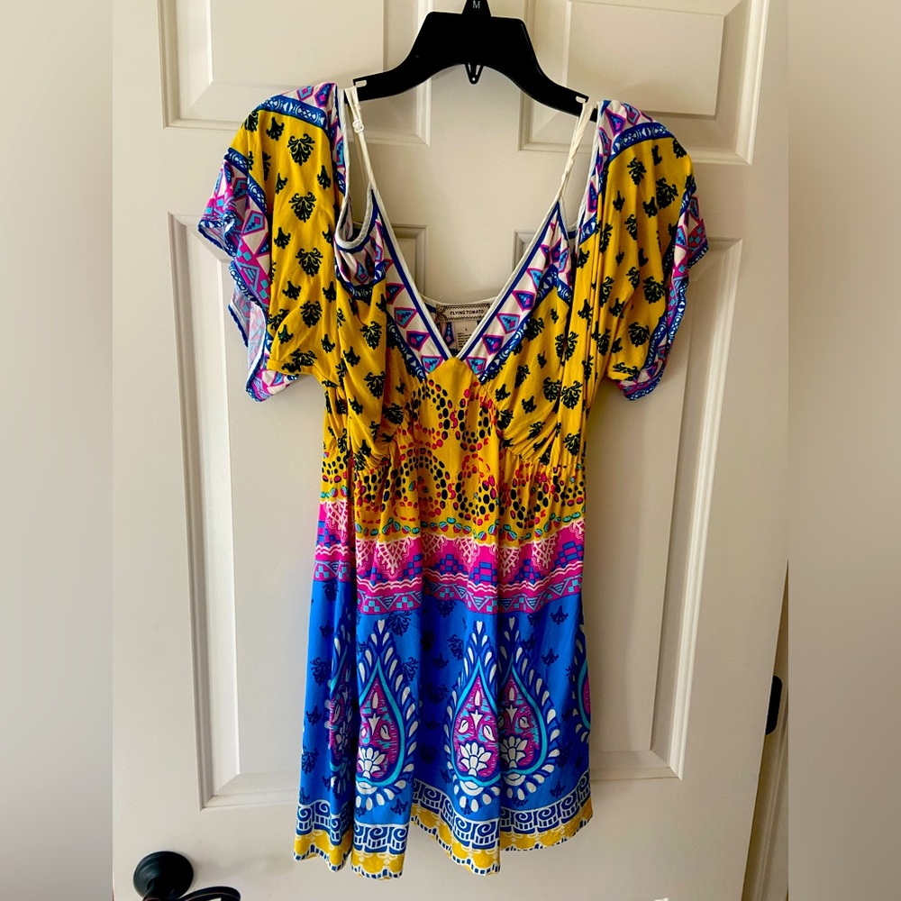 Bright Summery Cold Shoulder Top